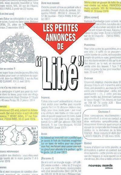 Les petites annonces de Libé 1973-1981 - Aurélie walk - Livre