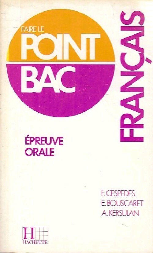 Français épreuve orale - F. Cespedes - Livre