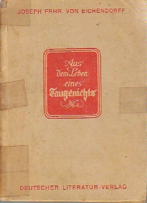 Aus dem leben eines taugenichts - Joseph Von Eichendorff - Livre