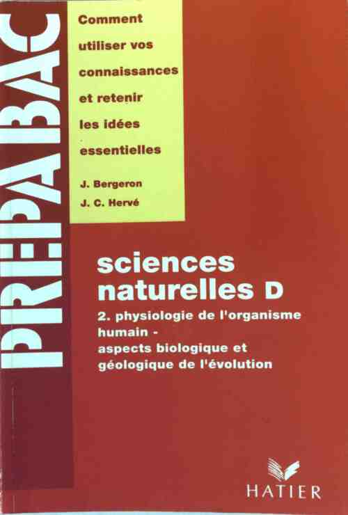 Sciences naturelles D Tome II - J. Bergeron - Livre