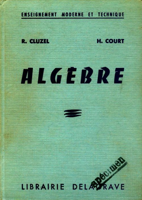 Algèbre - Court Cluzel - Livre