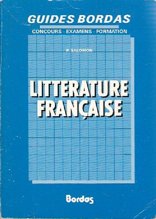 Littérature française - P Salomon - Livre