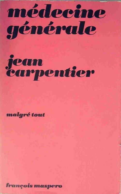 Médecine générale - Jean Carpentier - Livre
