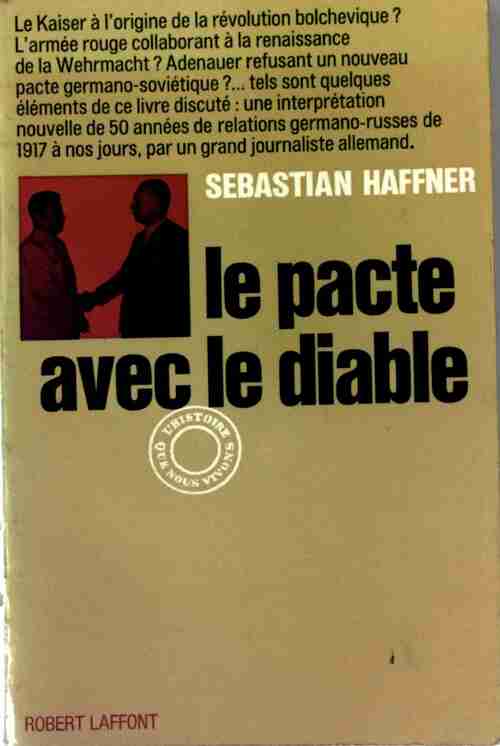 Le pacte avec le diable - Sebastian Haffner - Livre
