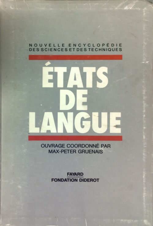 Etats de langue - Max-Peter Gruenais - Livre