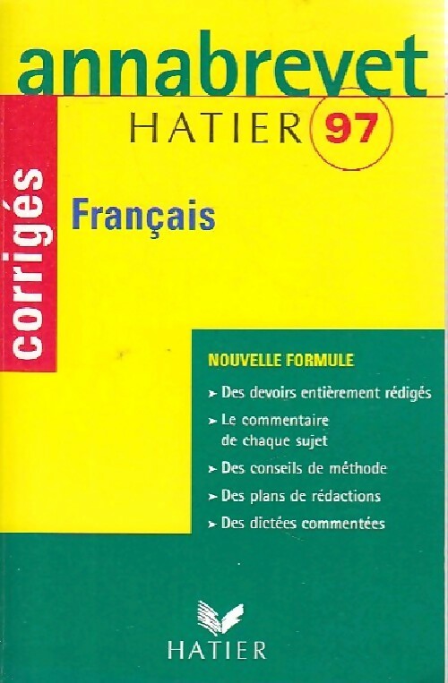 Français Brevet corrigés 1997 - Evelyne Amon - Livre