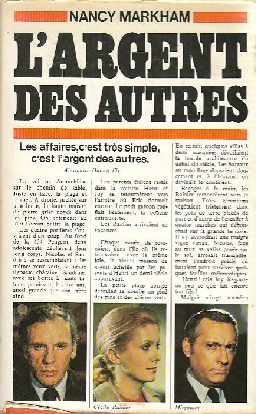L'argent des autres - Nancy Markham - Livre