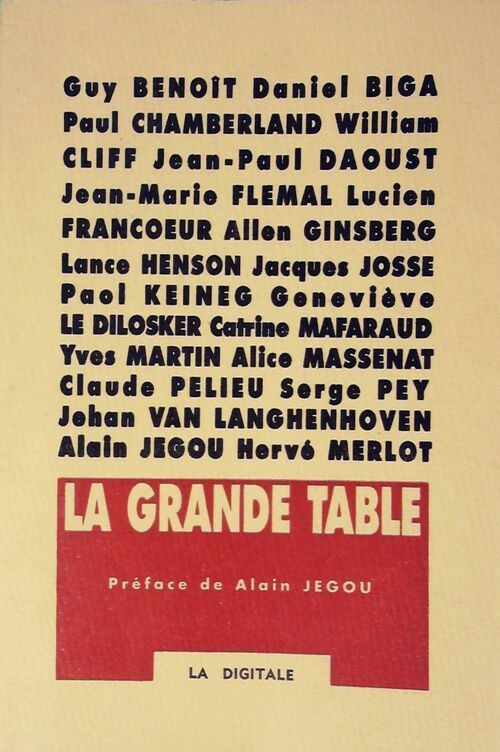 La grande table - Collectif - Livre