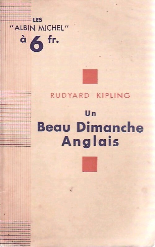 Un beau dimanche Anglais - Rudyard Kipling - Livre