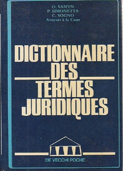 Dictionnaire des termes juridiques - Collectif - Livre