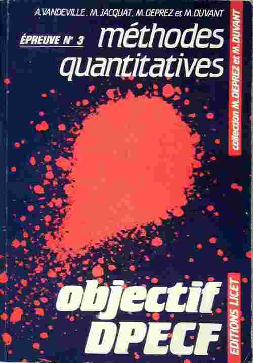 Objectif DEPCF Epreuve n°3 Méthodes quantitatives - Jacquat Vandeville - Livre