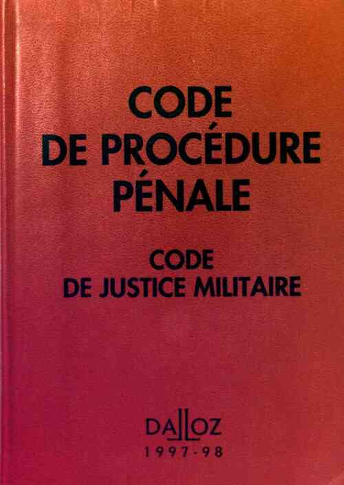 Code de procédure pénale. Code de justice militaire 1997-98 - Inconnu - Livre