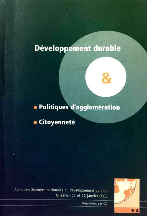 Développement durable et politiques d'agglomération, citoyenneté - Collectif - Livre