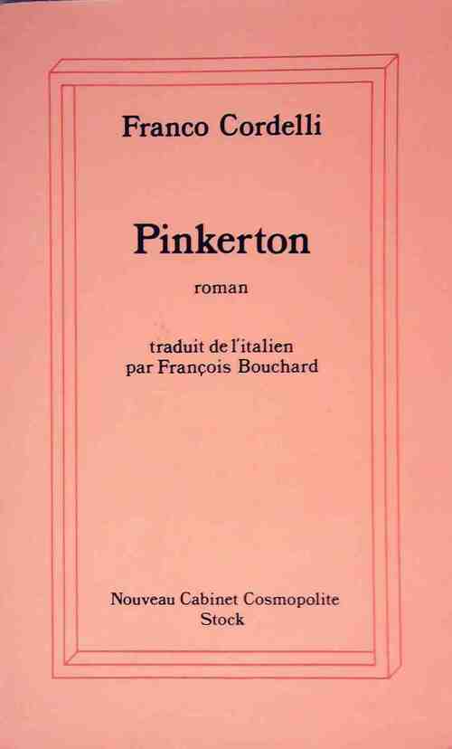 Pinkerton - Franco Cordelli - Livre