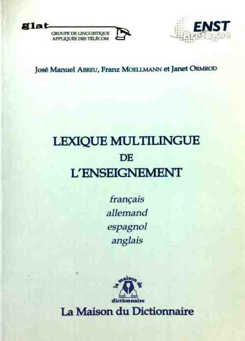 Lexique multilingue de l'enseignement - Collectif - Livre