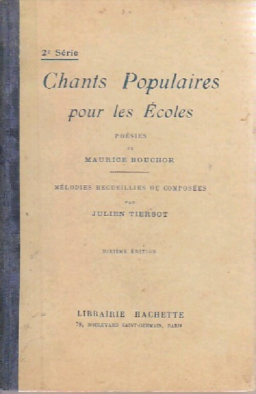 Chants populaires pour les écoles Tome II - Maurice Bouchor - Livre