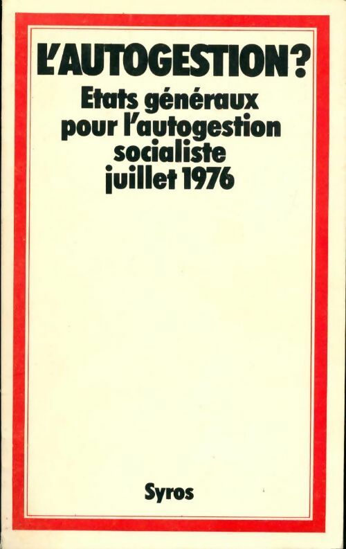 L'autogestion ? - Collectif - Livre