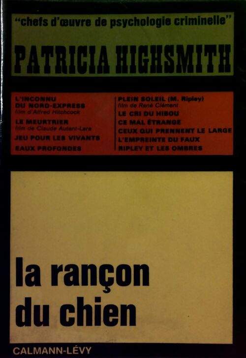 La rançon du chien - Patricia Highsmith - Livre