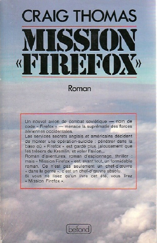 Mission Firefox - Craig Thomas - Livre