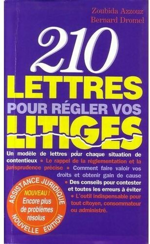 210 lettres pour régler vos litiges - Zoubida Azzouz - Livre