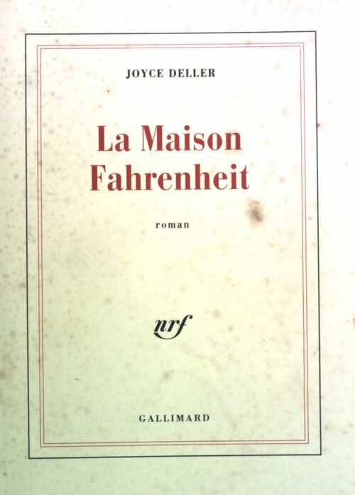 La Maison Fahrenheit - Joyce Deller - Livre