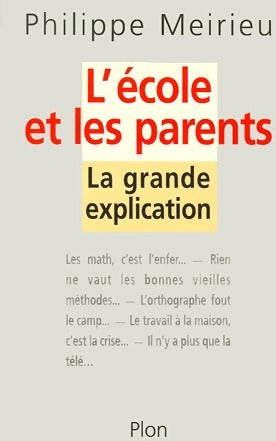 L'école et les parents - Philippe Meirieu - Livre