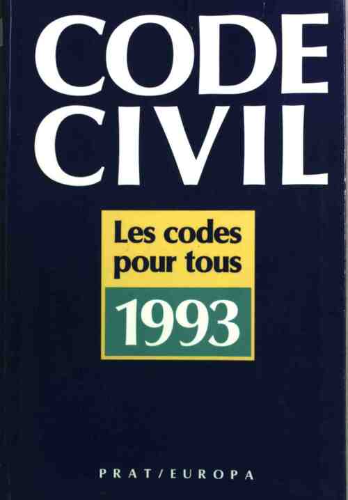 Code civil 1993 - Inconnu - Livre
