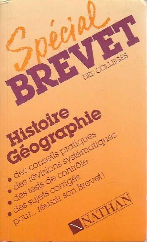 Histoire géographie Brevet 1989 - Jacques Wagner - Livre