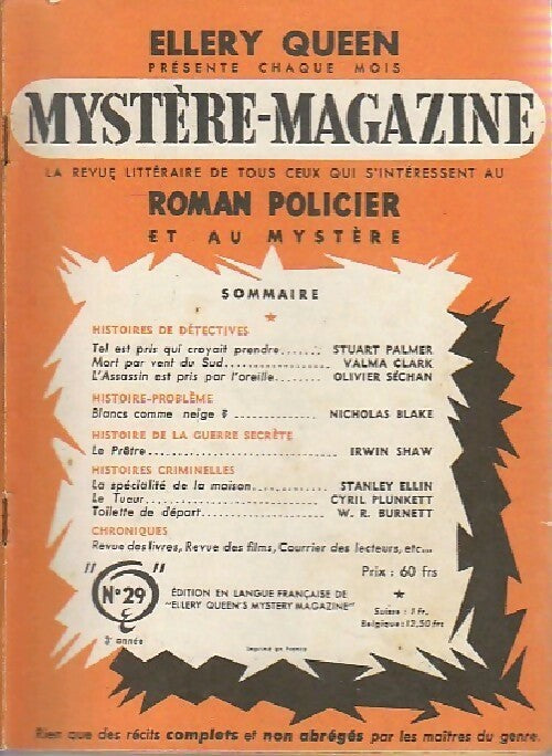 Mystère magazine n°29 - Collectif - Livre
