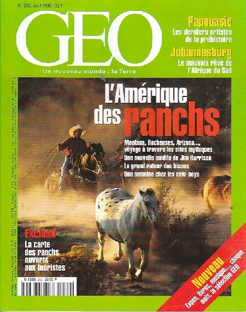 Géo n°242 : L'Amérique des ranchs - Collectif - Livre