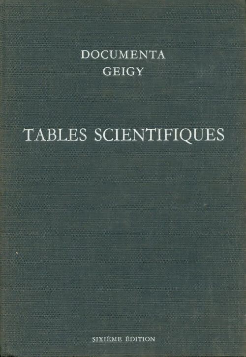Tables scientifiques - Documenta Geigy - Livre