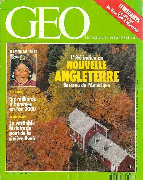 Géo n°152 : L'été indien en Nouvelle Angleterre - Collectif - Livre