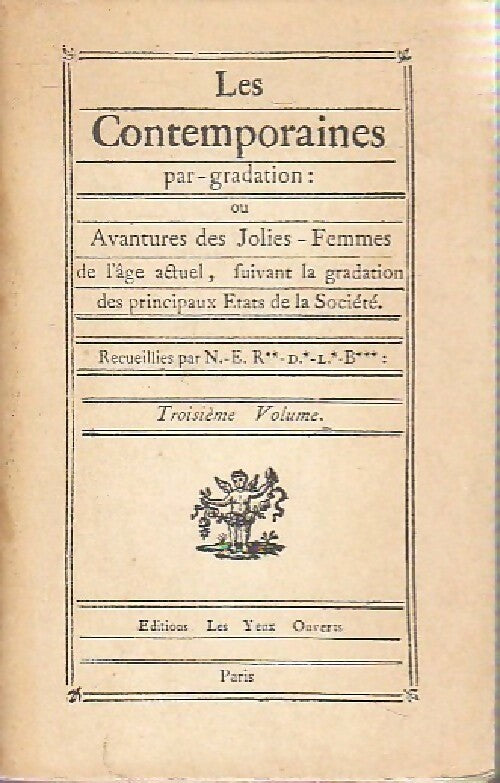 Les contemporaines Tome III - Collectif - Livre