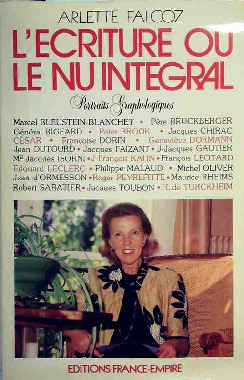 L'écriture ou le nu intégral - Arlette Falcoz - Livre