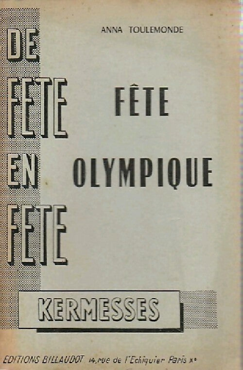 Fête olympique - Anna Toulemonde - Livre