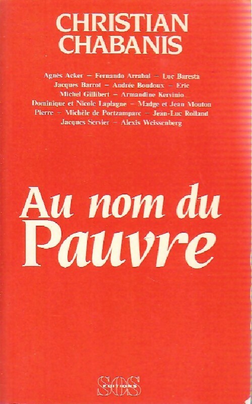 Au nom du pauvre - Christian Chabanis - Livre