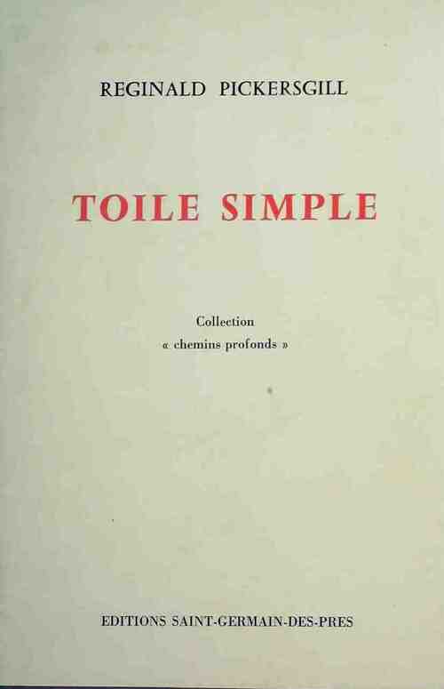 Toile simple - Reginald Pickersgill - Livre