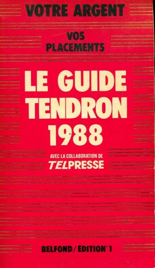 Le guide Tendron 1988 - Collectif - Livre