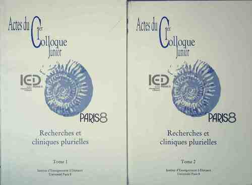 Recherches et cliniques plurielles Tome I et II - Collectif - Livre