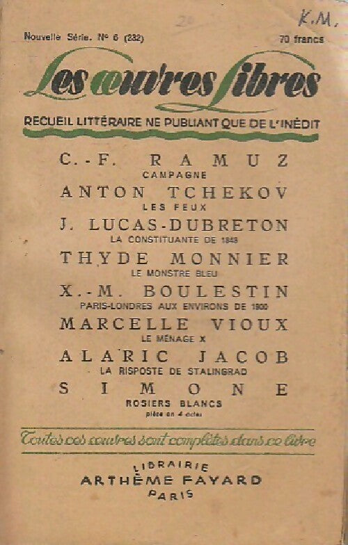 Campagne / Les feux / La constituante de 1848 / Le monstre bleu / ... - Collectif - Livre