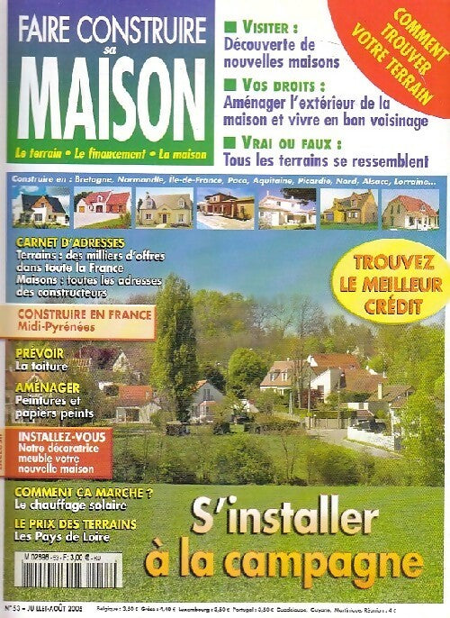 Faire construire sa maison n°53 : S'installer à la campagne - Collectif - Livre