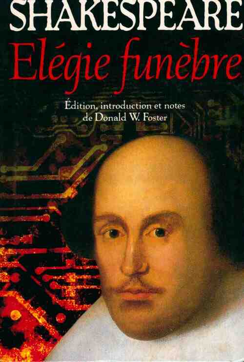 Elégie funèbre - William Shakespeare - Livre
