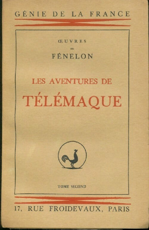 Les aventures de télémaque Tome II - François Fénelon - Livre