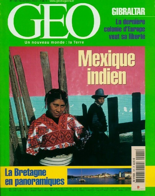 Géo n°285 : Mexique indient / La Bretagne en panoramiques - Collectif - Livre