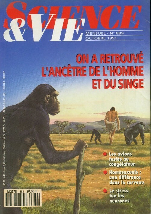 Science & vie n°889 : On a retrouvé l'ancêtre de l'homme et du singe - Collectif - Livre