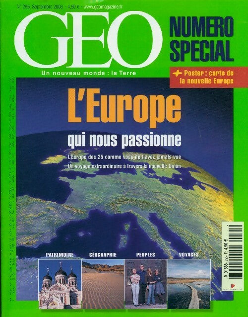 Géo n°295 : L'Europe qui nous passionne - Collectif - Livre