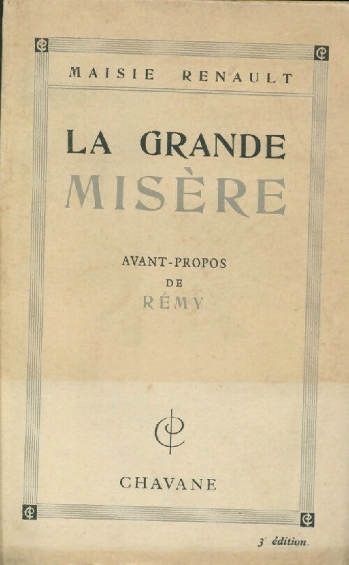 La grande misère - Maisie Renault - Livre