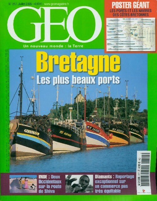 Géo n°317 : Bretagne, les plus beaux ports - Collectif - Livre