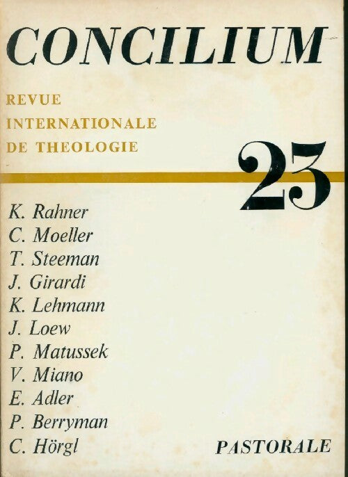 Concilium n°23 - Collectif - Livre