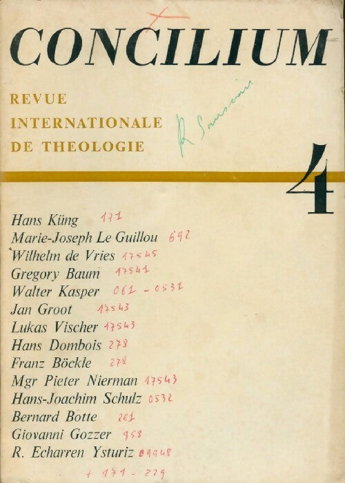 Concilium n°4 - Collectif - Livre